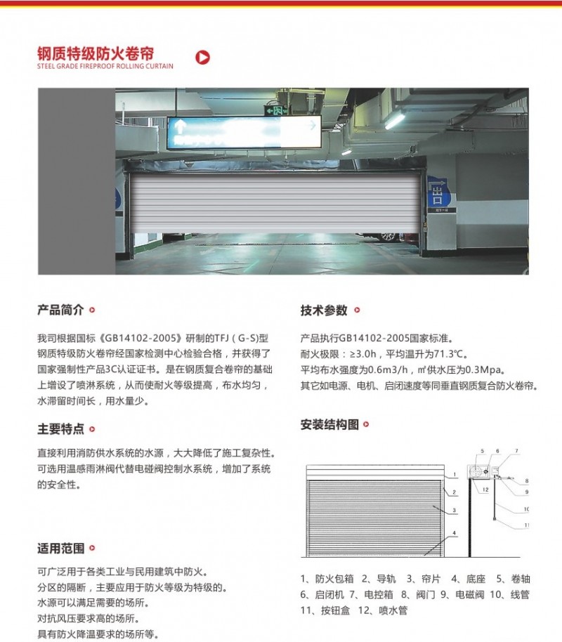 鋼質防火卷簾