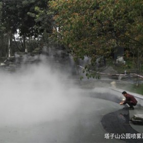 成都公園假山人造霧高壓噴霧造景降溫降塵廠家高壓噴霧設(shè)備