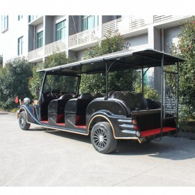 復(fù)古鐵殼老爺車 公園景區(qū)電動(dòng)觀光車 用于酒店賓館接待 12座