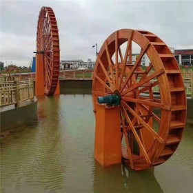 公園景區(qū)農村度假村必備大型古典古風景觀防腐木水車 融昌達