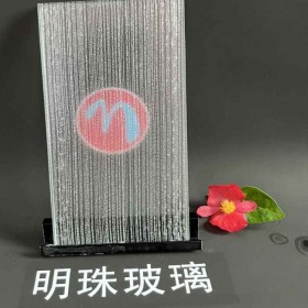 廠家供應(yīng)銀絲藝術(shù)夾絲玻璃 工藝夾絹玻璃加工定制廣州