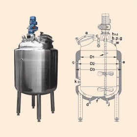 四川化工原料攪拌罐 配料罐 2噸液體混合攪拌 現(xiàn)貨批發(fā)