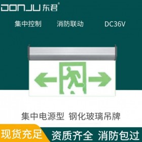 廣東東君照明水晶吊牌1W鋼化玻璃A型36V集中電源集中控制獨(dú)立地址嵌頂消防聯(lián)動巡檢DJ-01K