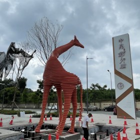 卡通不銹鋼公園廣場創(chuàng)意動物雕塑成都不銹鋼雕塑