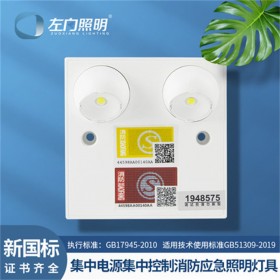 智能雙頭燈 小巧86盒安裝集中電源集中控制消防應急照明燈具