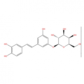 【樂(lè)美天】白皮杉醇葡萄糖苷	（Astringin） CAS No：29884-49-9 	HPLC≥98%   20mg/支分析標(biāo)準(zhǔn)品對(duì)照品