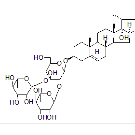 偏諾皂苷元-3-O-查考三糖,17-羥基薯蕷皂苷