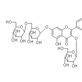 槲皮素-3-O-β-D-葡萄糖-7-O-β-D-龍膽雙糖苷 60778-02-1