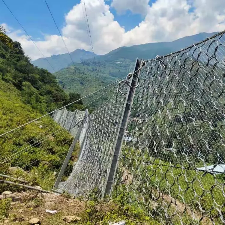 鋼絲繩網(wǎng) SNS柔性主動邊坡防護網(wǎng)廠家 山體包山網(wǎng)-安燁