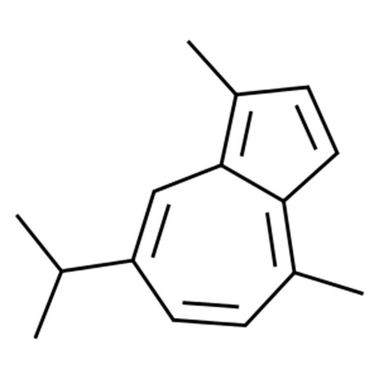 愈創(chuàng)藍(lán)油烴 高純度99.9% 藍(lán)色液體Guaiazulene CAS 489-84-9 對(duì)照品