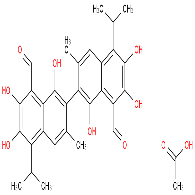 醋酸棉酚  12542-36-8  科研用品 醫(yī)院 高校 藥企等