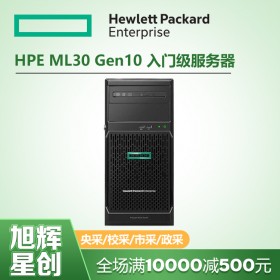 惠普（HP）HPE ML30GEN10塔式服務(wù)器主機(jī)(替代ML30 GEN9)4個(gè)LFF熱插拔硬盤位 至強(qiáng)E-2224四核3.4G CPU主機(jī) 8G內(nèi)存+1塊2TB硬盤