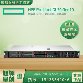 樂山市惠普服務(wù)器代理商  DL20 Gen10標(biāo)配機(jī)架式服務(wù)器 原廠質(zhì)保現(xiàn)貨熱賣！