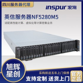 成都浪潮（inspur）NF5280M5服務(wù)器(2*鉑金8280/8*32G內(nèi)存/5*1.2T SAS/Raid5/四口千兆/雙電)總代理