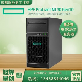 四川省成都市惠普（HP）HPE ML30 Gen10 小型塔式服務(wù)器主機(jī) 適用財(cái)務(wù)超市酒店賓館銷售點(diǎn)前臺(tái)數(shù)據(jù)管理