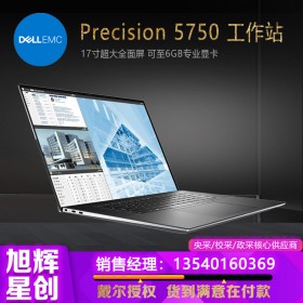 戴爾（DELL）Precision5750 17.0英寸移動(dòng)圖形工作站筆記本電腦視頻編輯PS廣告設(shè)計(jì) I7-10750H RTX3000-6G 專業(yè)卡 定制 16G內(nèi)存 1T固態(tài)