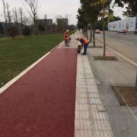 自貢市 彩色透水混凝土 透水地坪粘接料廠家  批發(fā)價格 免費輔導(dǎo)