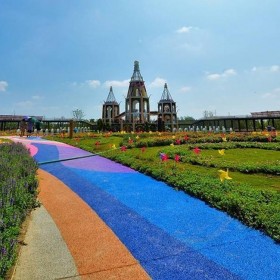 資陽市 彩色透水混凝土路面 生態(tài)透水混凝土道路 透水地坪粘接料廠家 彩色透水顏色料  免費(fèi)送貨到工地