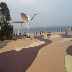 生態(tài)透水地坪 彩色透水地面 海綿城市透水混凝土 免費送貨到工地