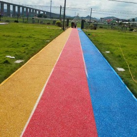 怒江 盲道透水混凝土 生態(tài)透水混凝土道路 彩色透水地面 海綿城市透水砼 現(xiàn)貨供應