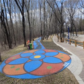 城市道路透水人行道 彩色透水混凝土道路 生態(tài)透水砼路面 透水混凝土材料價